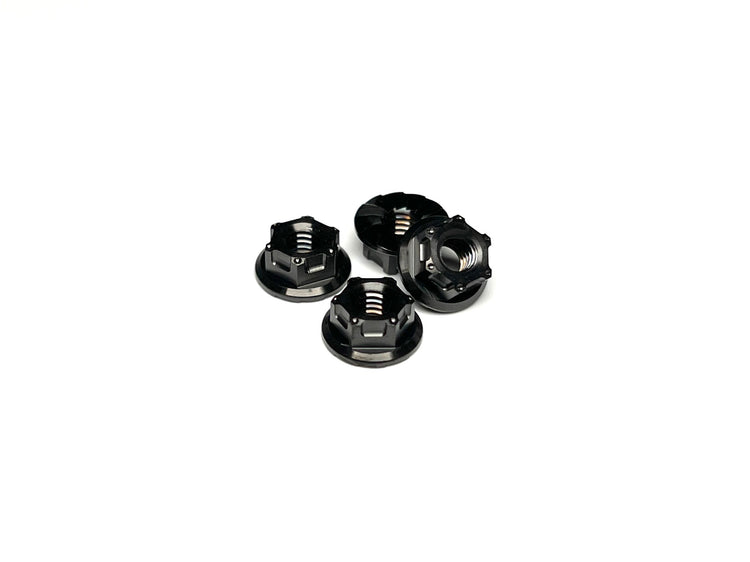 Sortafast black titanium RC hardware – Grade 5 titanium screws, turnbuckles, and nuts with durable black coating for racing and custom builds.