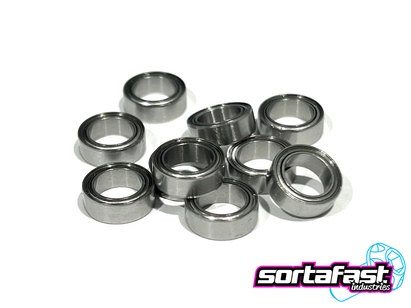 Sortafast Hybrid Ceramic Bearings - 1/4x3/8x1/8 Non Flanged (2pk)