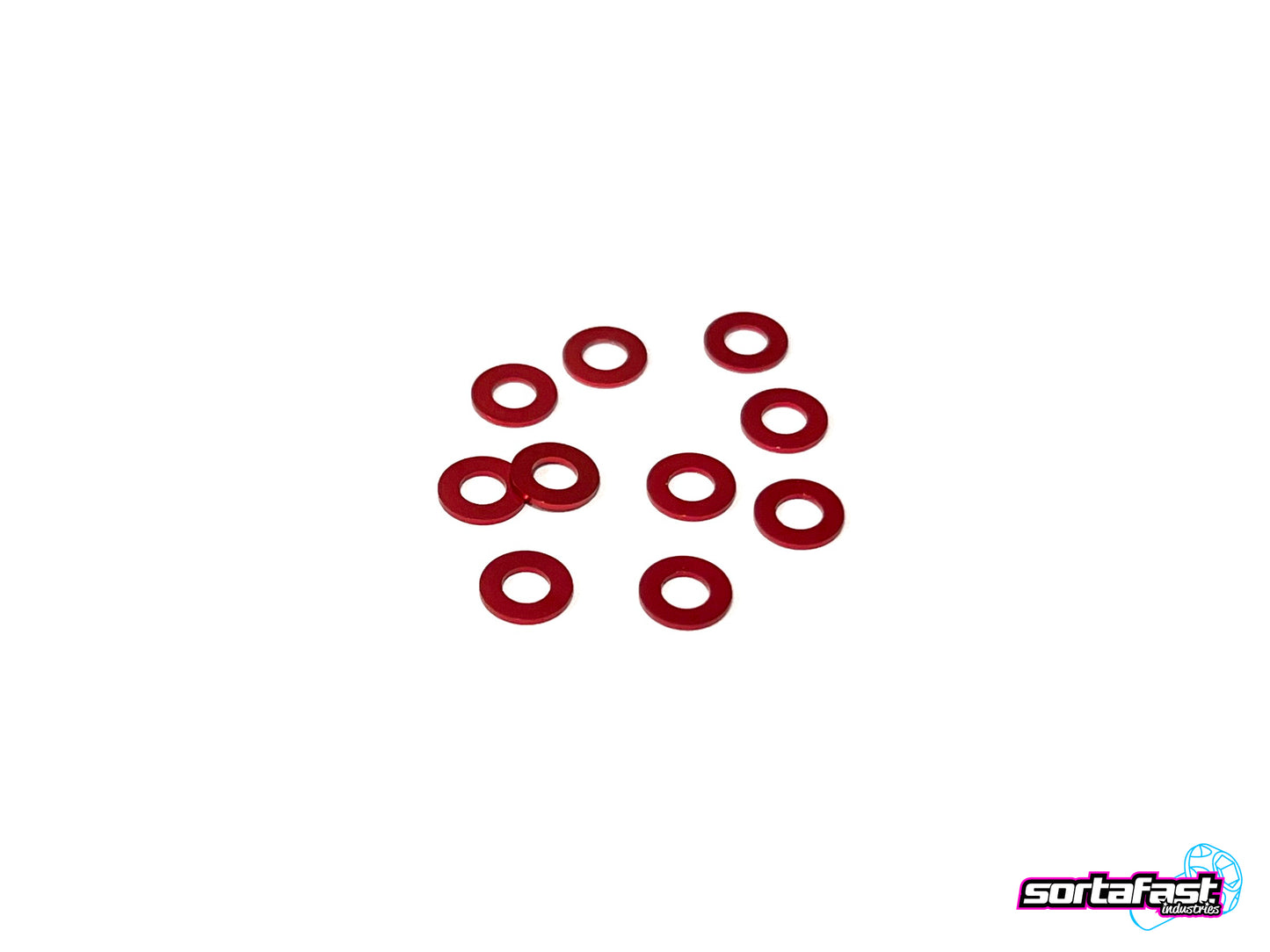 Sortafast Aluminum Shims - 3x6x0.5mm - Red