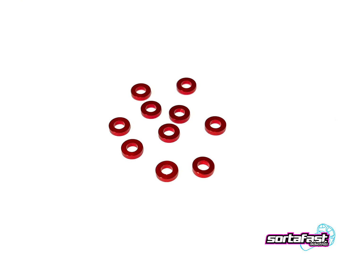 Sortafast Aluminum Shims - 3x6x1.5mm - Red