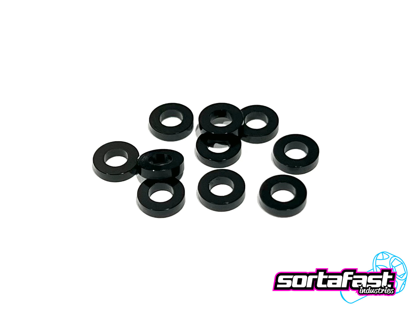 Sortafast Aluminum Shims - 3x6x1.5mm - Black