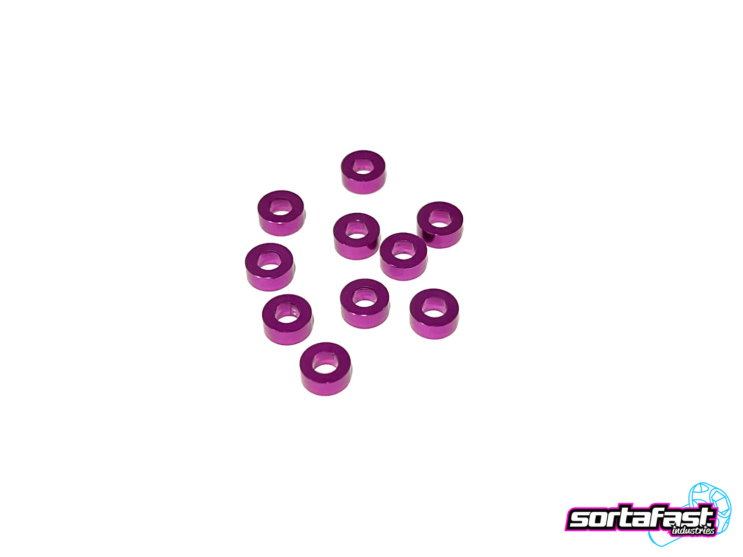 Sortafast Aluminum Shims - 3x6x2.5mm - Purple