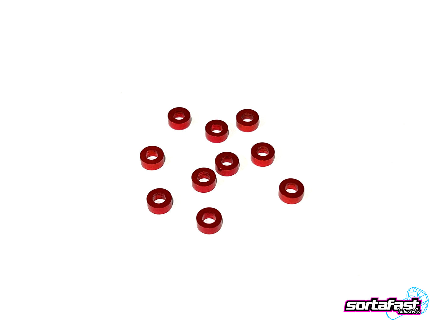 Sortafast Aluminum Shims - 3x6x2.5mm - Red