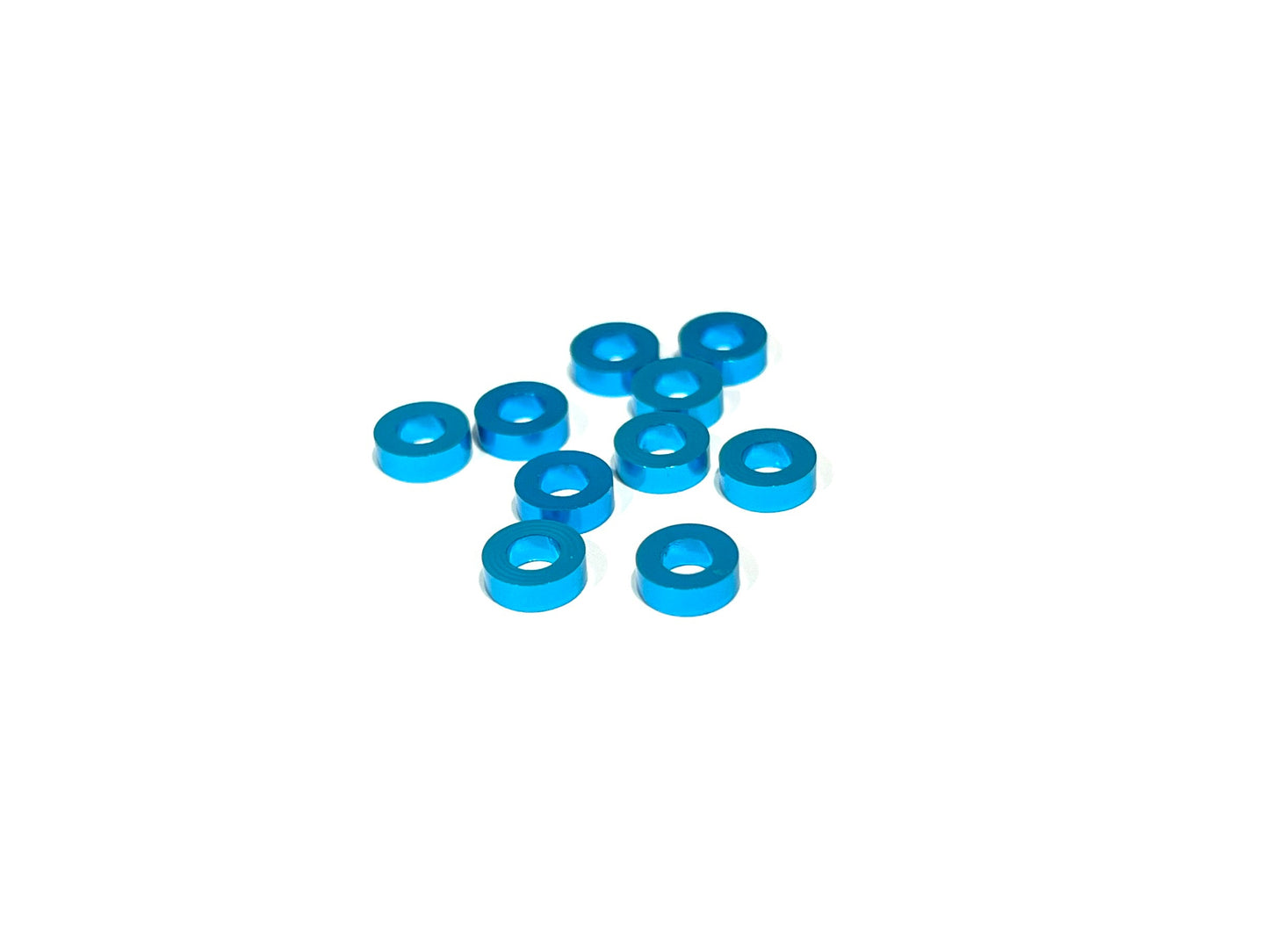Sortafast 3x6x2.0mm Aluminum shims - 10pk Bright Blue