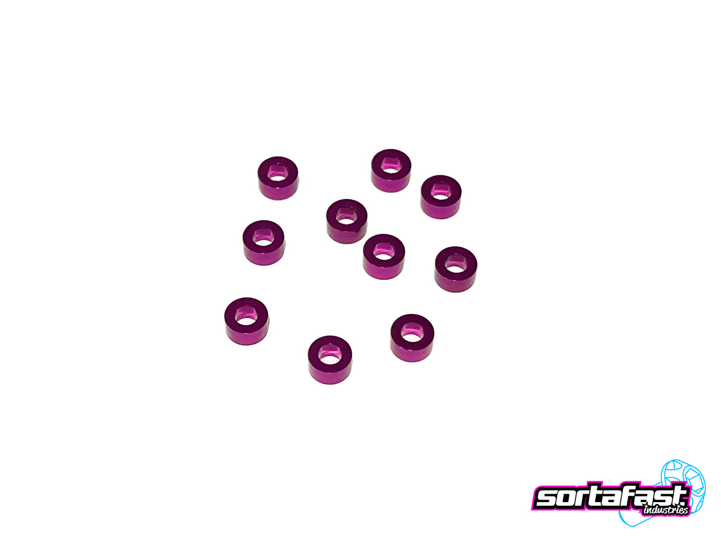 Sortafast Aluminum Shims - 3x6x3mm - Purple