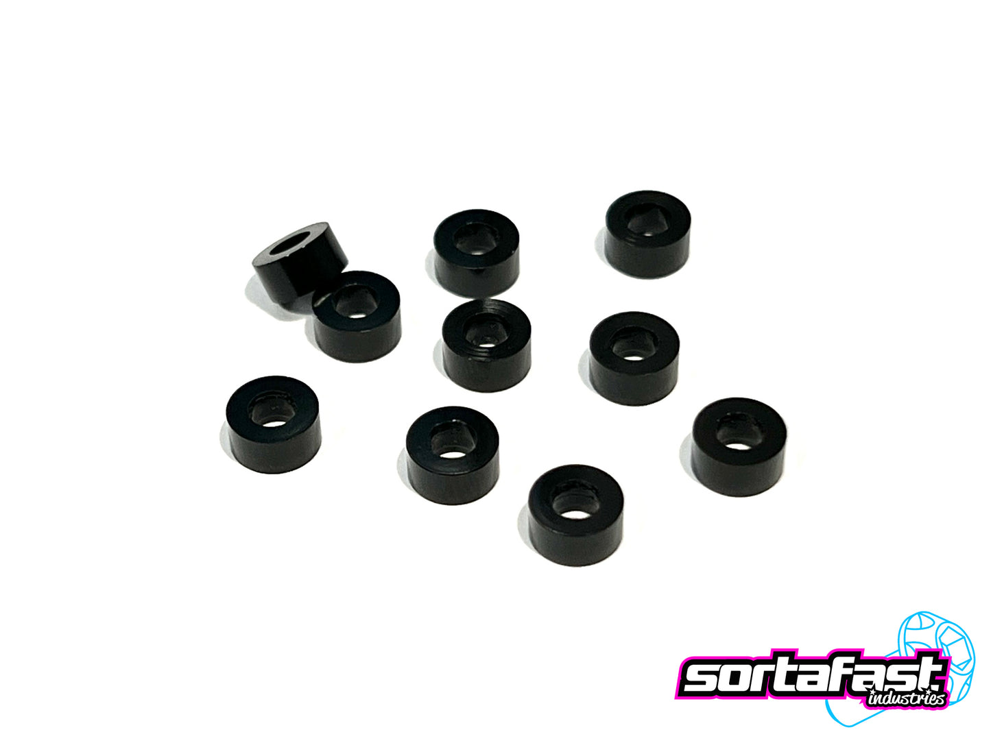 Sortafast Aluminum Shims - 3x6x3mm - Black