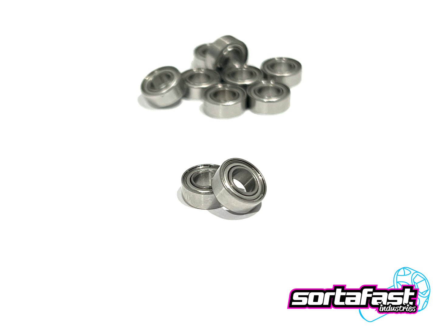 Sortafast Hybrid Ceramic Bearings - 4x8x3 Non Flanged (2pk)