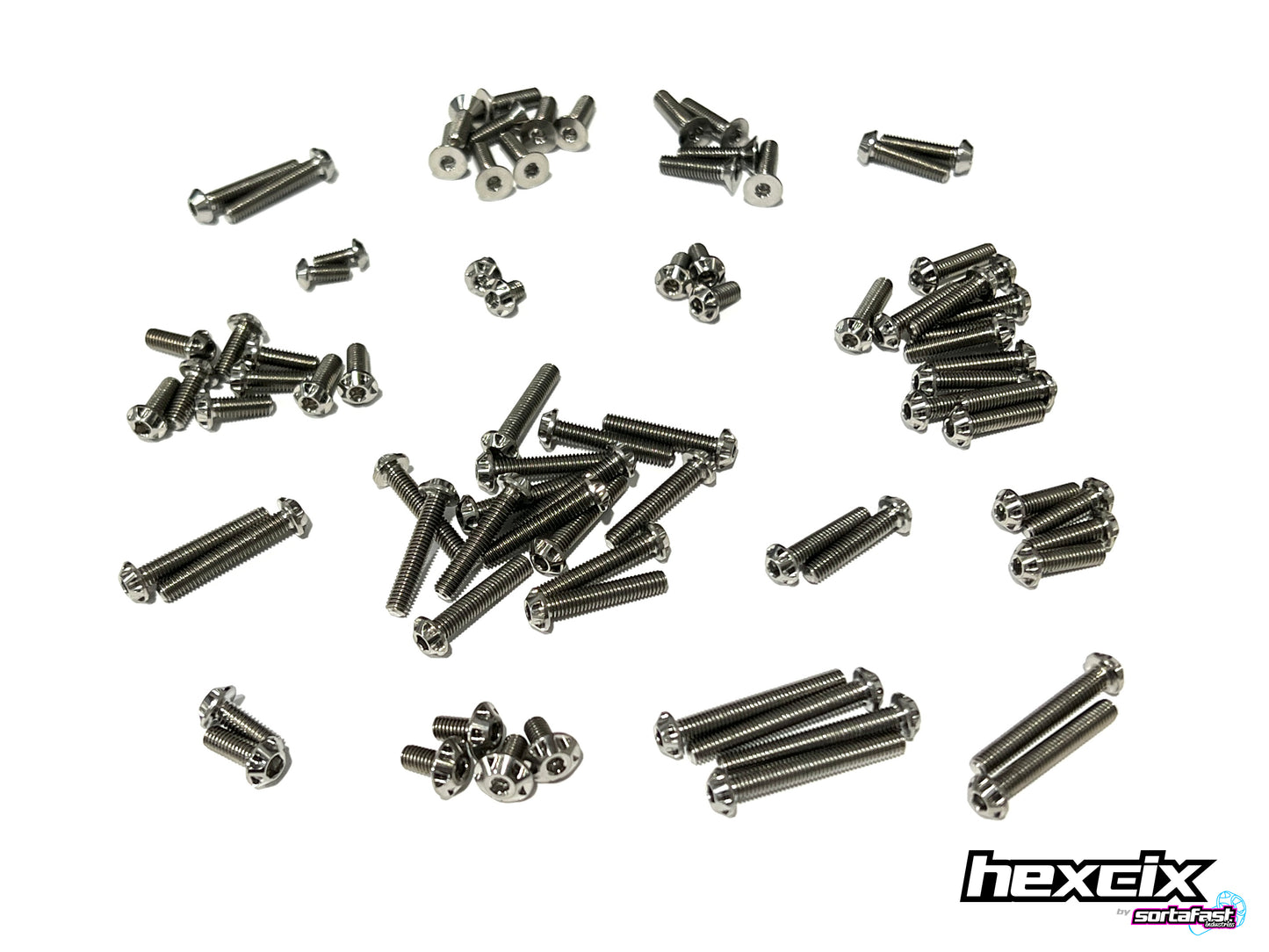 Sortafast Titanium Topside Screw Kit - Team Associated RC10B7 - Hexcix Edition
