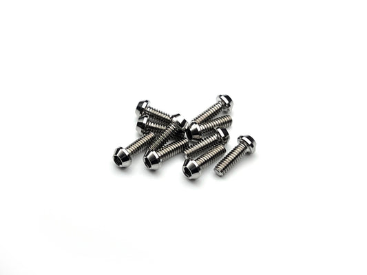 Sortafast M2 titanium button head screws, 10 pieces , natural finish, precision-machined for RC cars