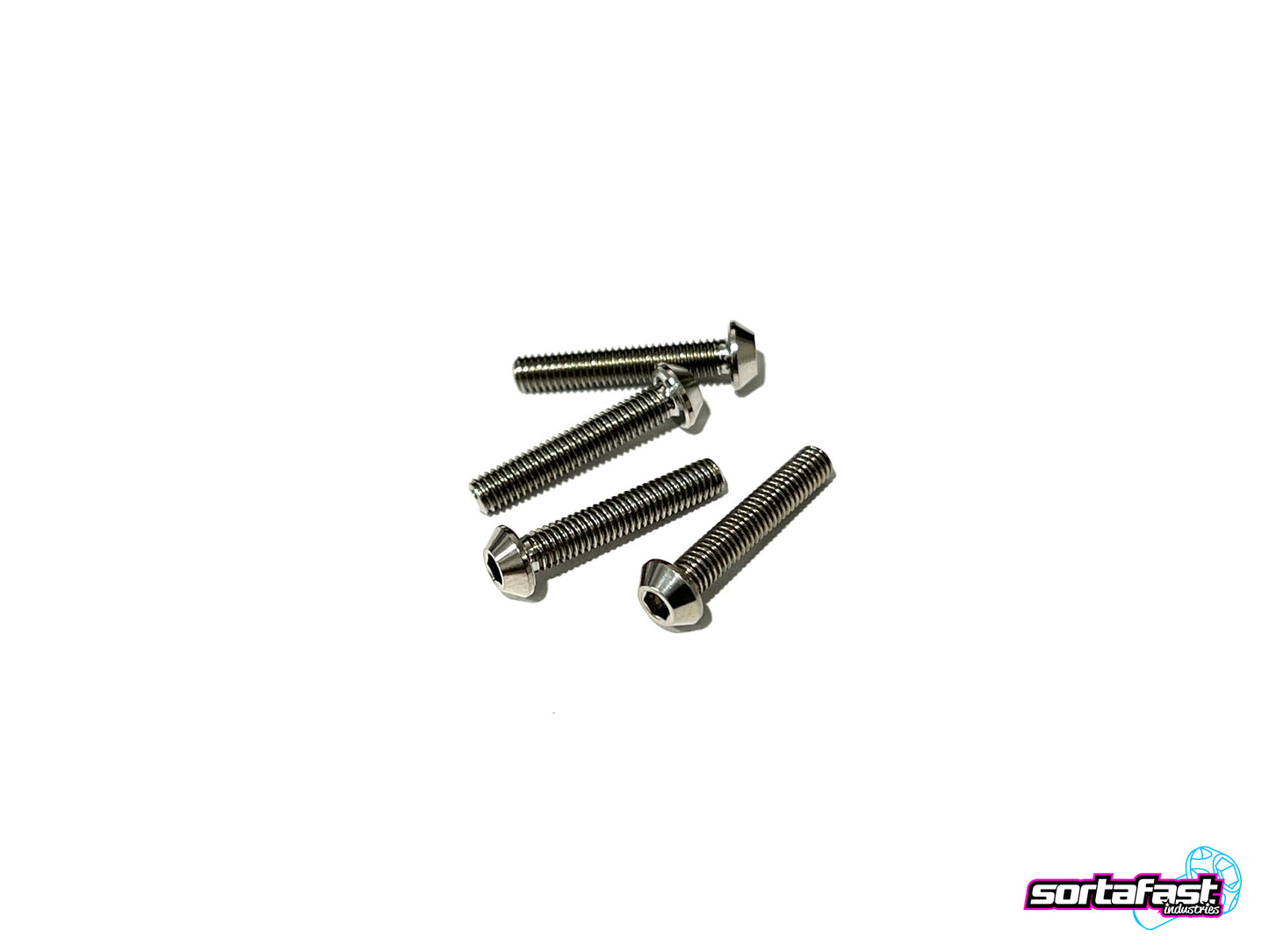 Sortafast Titanium Screws - Button Head - 80pc Racer Kit (M3)