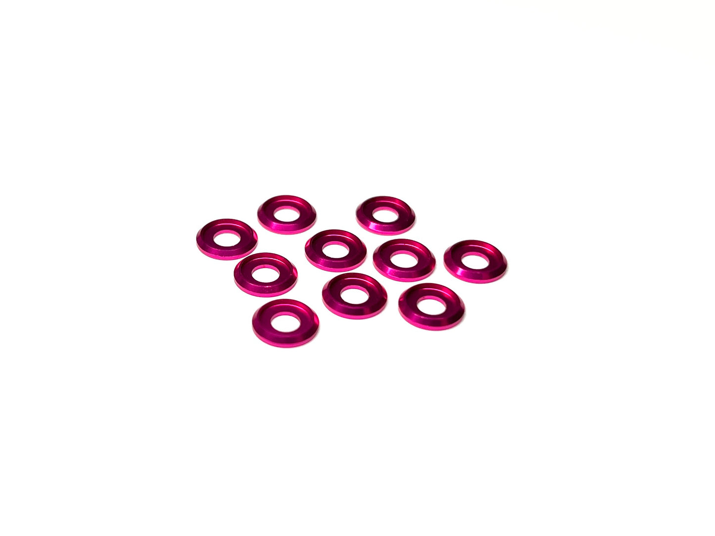 Sortafast Aluminum Button Washers M3 - Hot Pink (10pk)