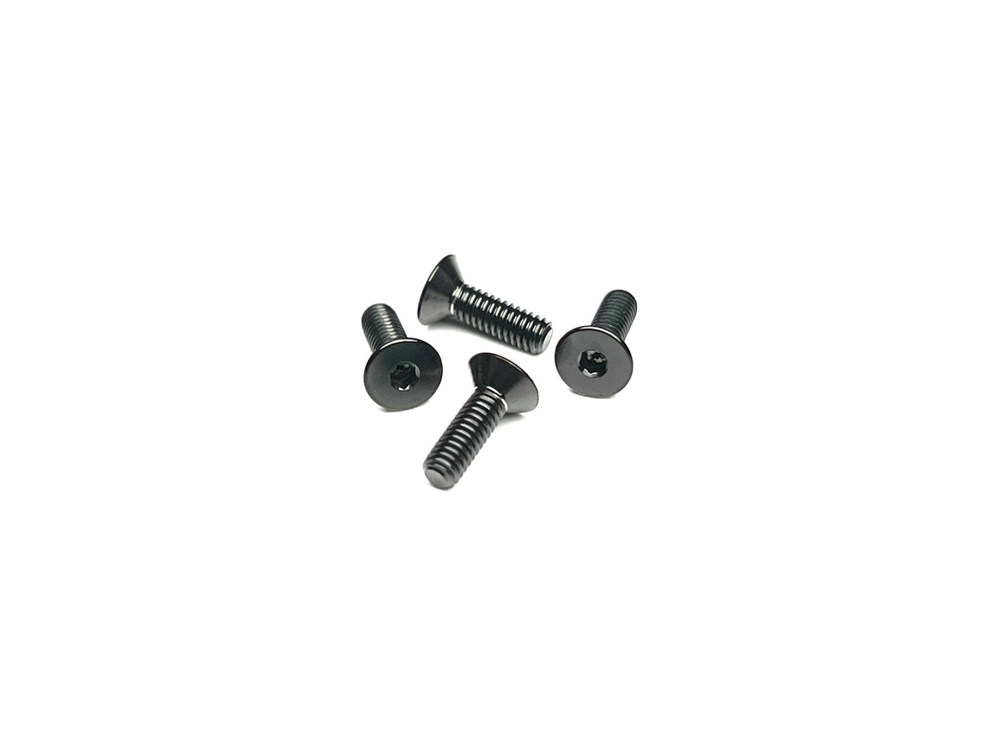 Black coated titanium m2.5 countersunk screws - 4pc