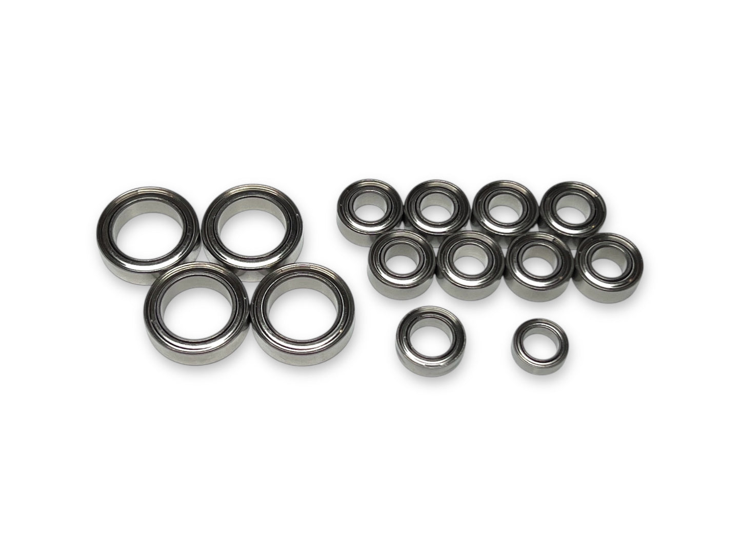 Sortafast hybrid ceramic bearing kit – 14pc for Mugen Seiki MTC3 touring car drivetrain with Si3N4 ceramic balls.