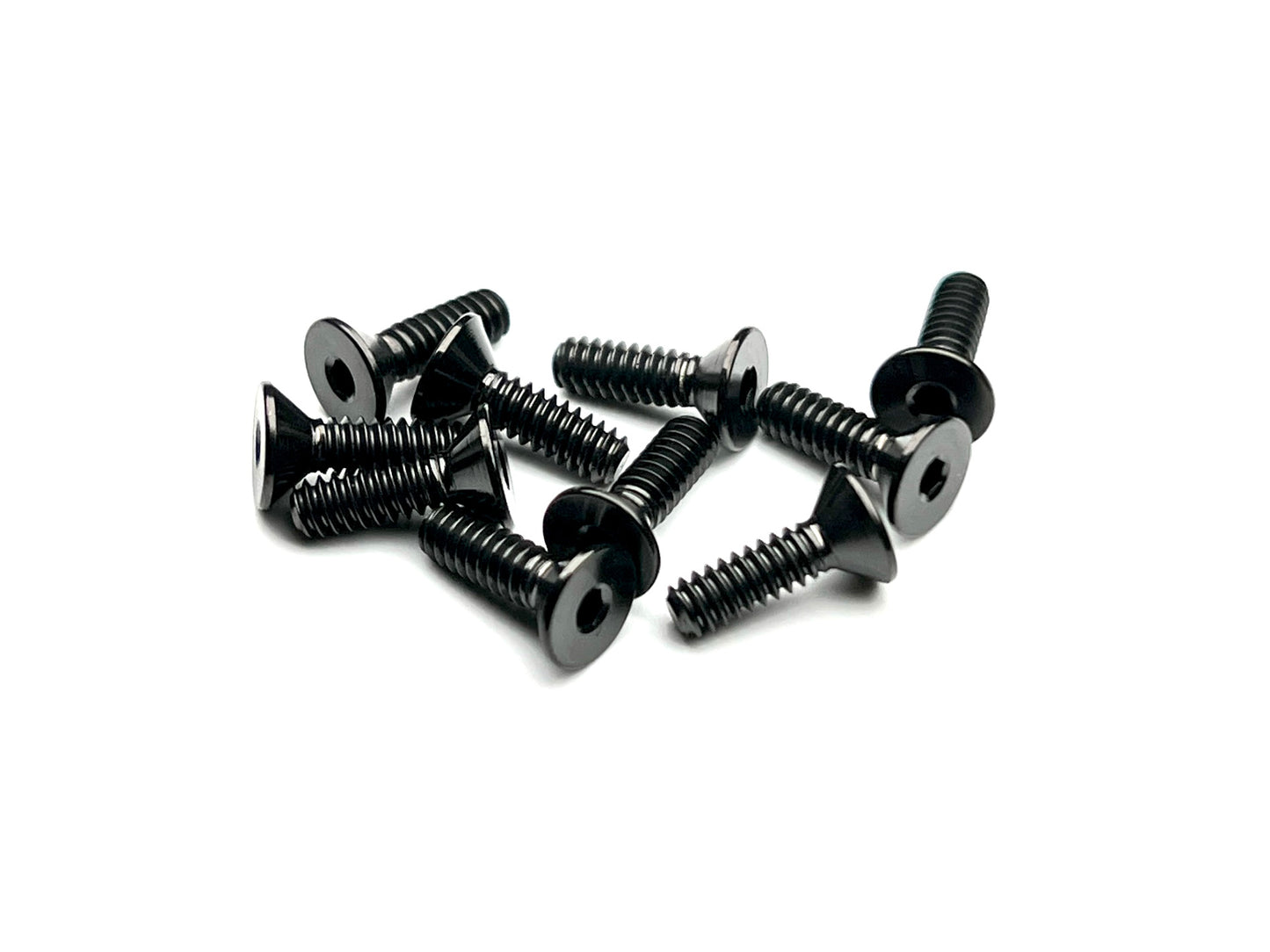 Sortafast Black titanium screws, 4-40 thread, 10 pack, countersunk (flathead)