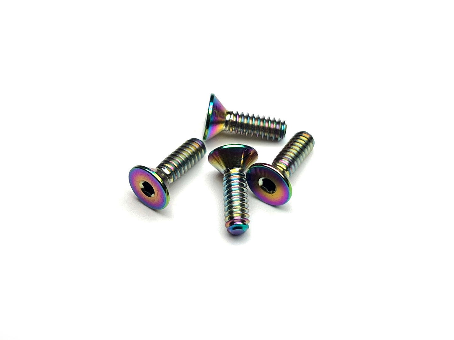 Sortafast titanium 4-40 countersink screws, 4 pk, Oil Slick finish