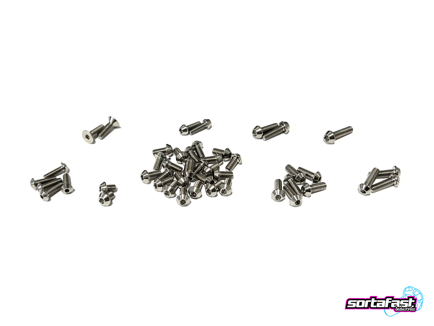 Sortafast Titanium Topside Screw Kit - Schumacher Eclipse 5 - Button Head