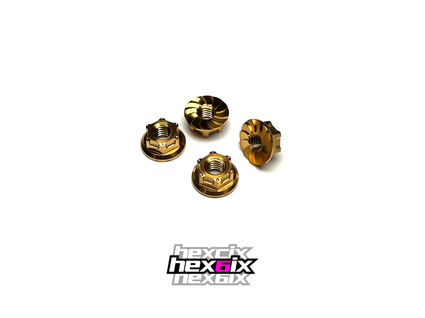 Hexcix M4 titanium wheel nuts - Gold