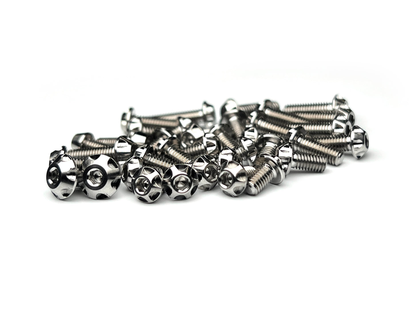 Sortafast Hexcix titanium topside screw kit for Awesomatix A12WC and A12X USA spec 12th scale chassis, 36-piece Grade 5 titanium hardware set.