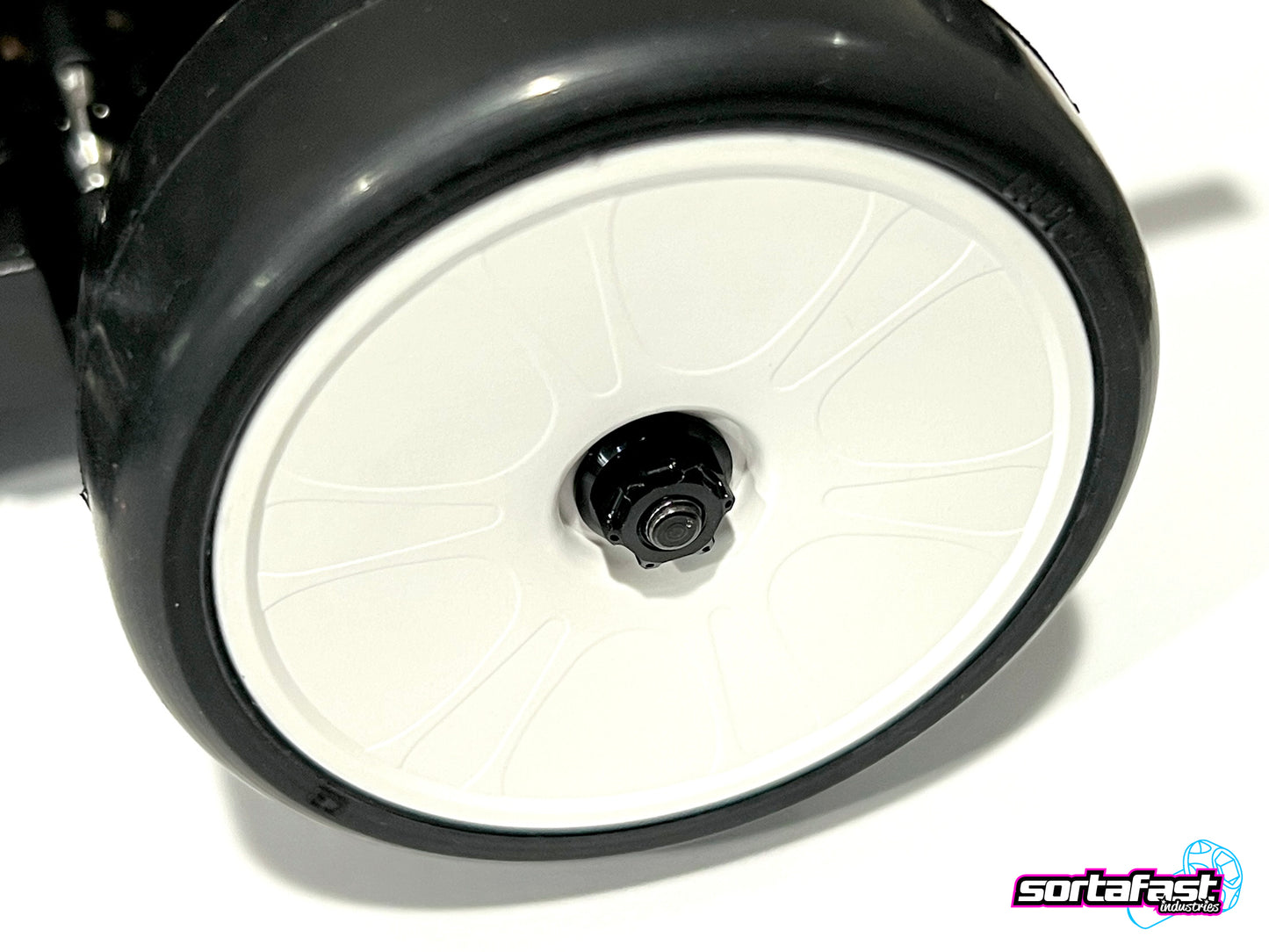 Sortafast Aluminum Nuts - Hexcix M4 flanged - Black