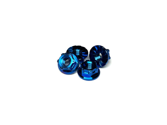 Hexcix M4 Titanium nuts - Blue