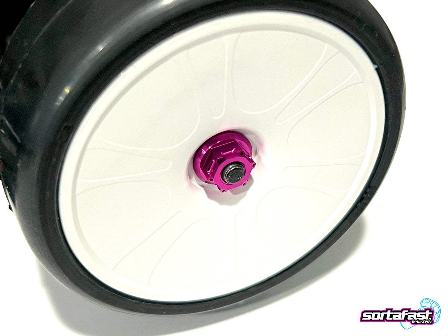 Sortafast Aluminum Nuts - Hexcix M4 flanged - Purple