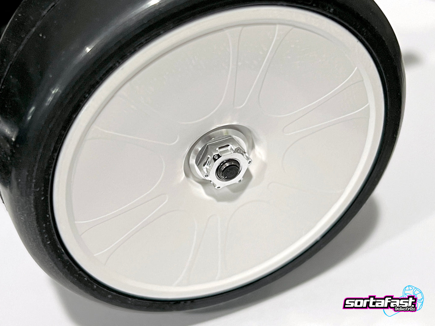 Sortafast Aluminum Nuts - Hexcix M4 flanged - Silver