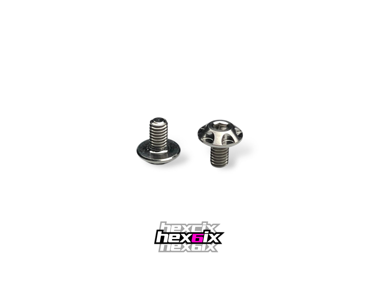 Sortafast Hexcix King Head M3 Titanium Screws – 2-pack shown on a white background