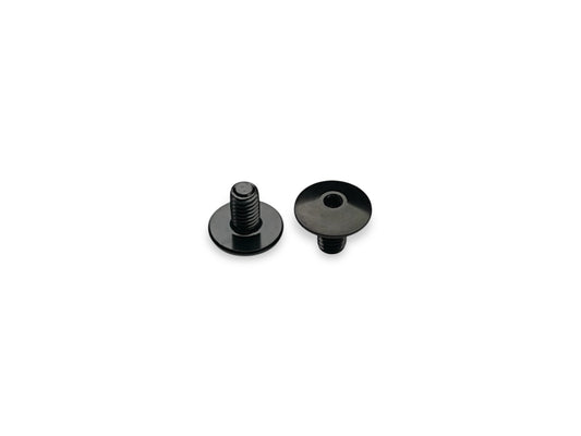 Sortafast M3 Lowrider King Head titanium screws – 2-pack in a stealth black finish, displayed on white background. Black low-profile RC hardware.