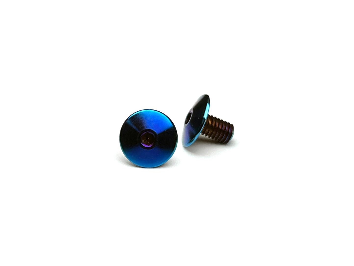 Sortafast titanium screws - lowrider king screw - Low profile head - wide footprint - Finished in Burnt blue titanium - 2pc