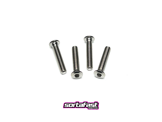 Sortafast Lowrider Titanium Screws -Low-Profile Button Head - 4pk (M3)