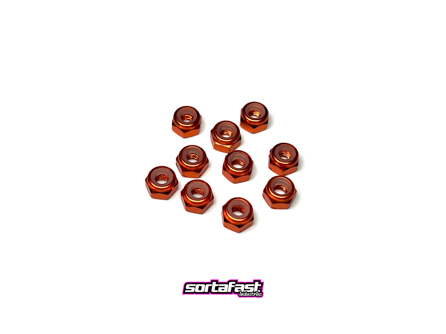 Sortafast Aluminum Locknut - M3 - Orange