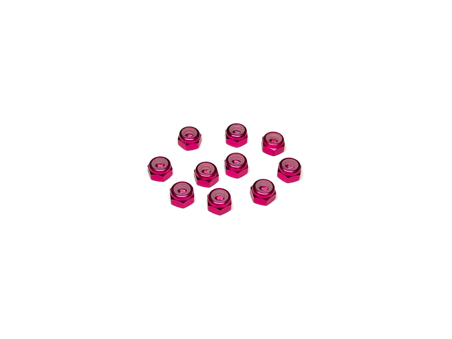 Pink aluminum locknut - M3