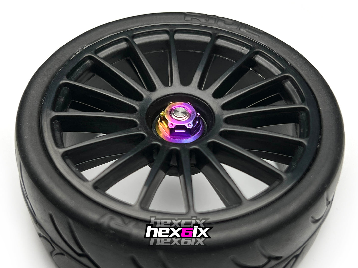 Sortafast Hexcix Titanium Wheel Nuts - M4 Flanged & Serrated - Hyper Berry (4pc)