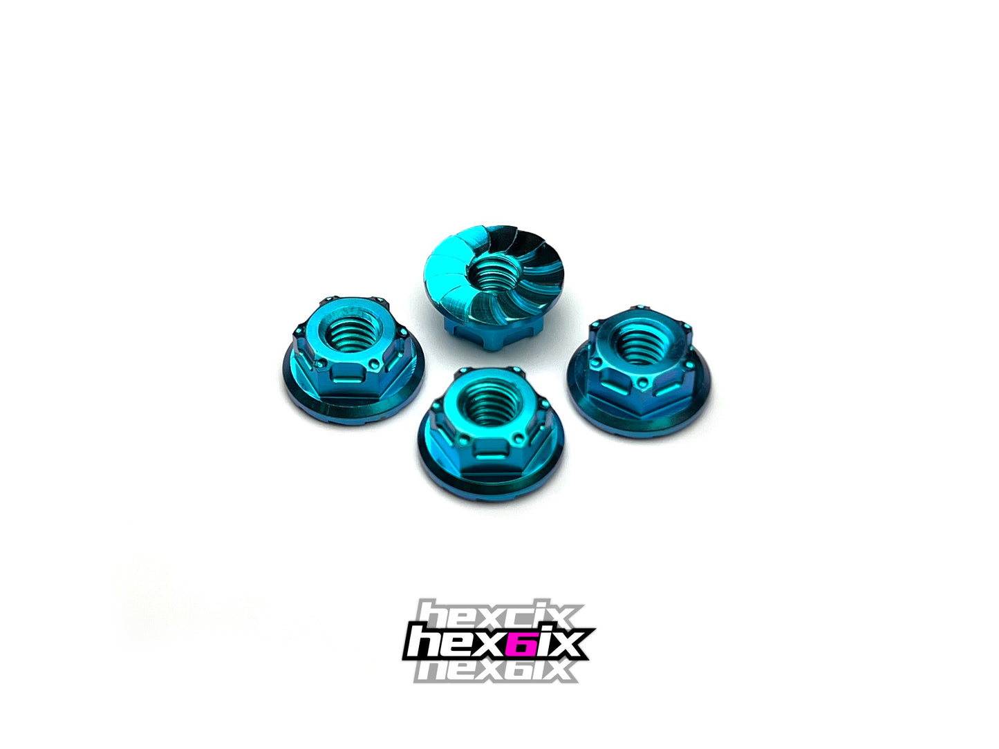 Hexcix M4 wheel nut - Turquoise
