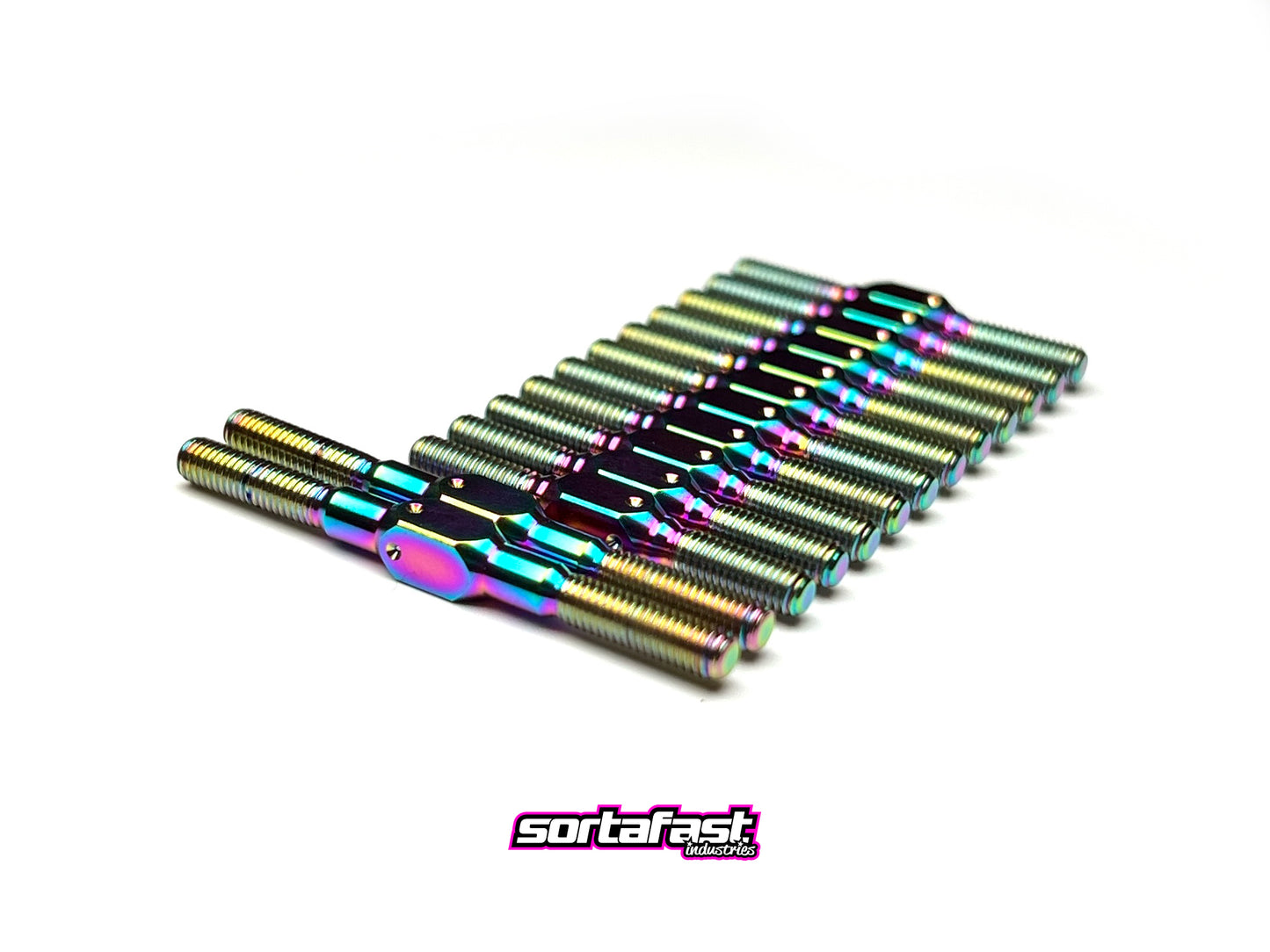 Sortafast oil slick titanium turnbuckle kit for Mugen Seiki MTC3 touring car.
