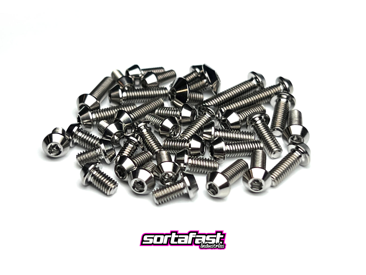 Sortafast Titanium Topside Screw Kit – CRC MetriCKs (37pc), precision-machined Grade 5 titanium screws on white background.