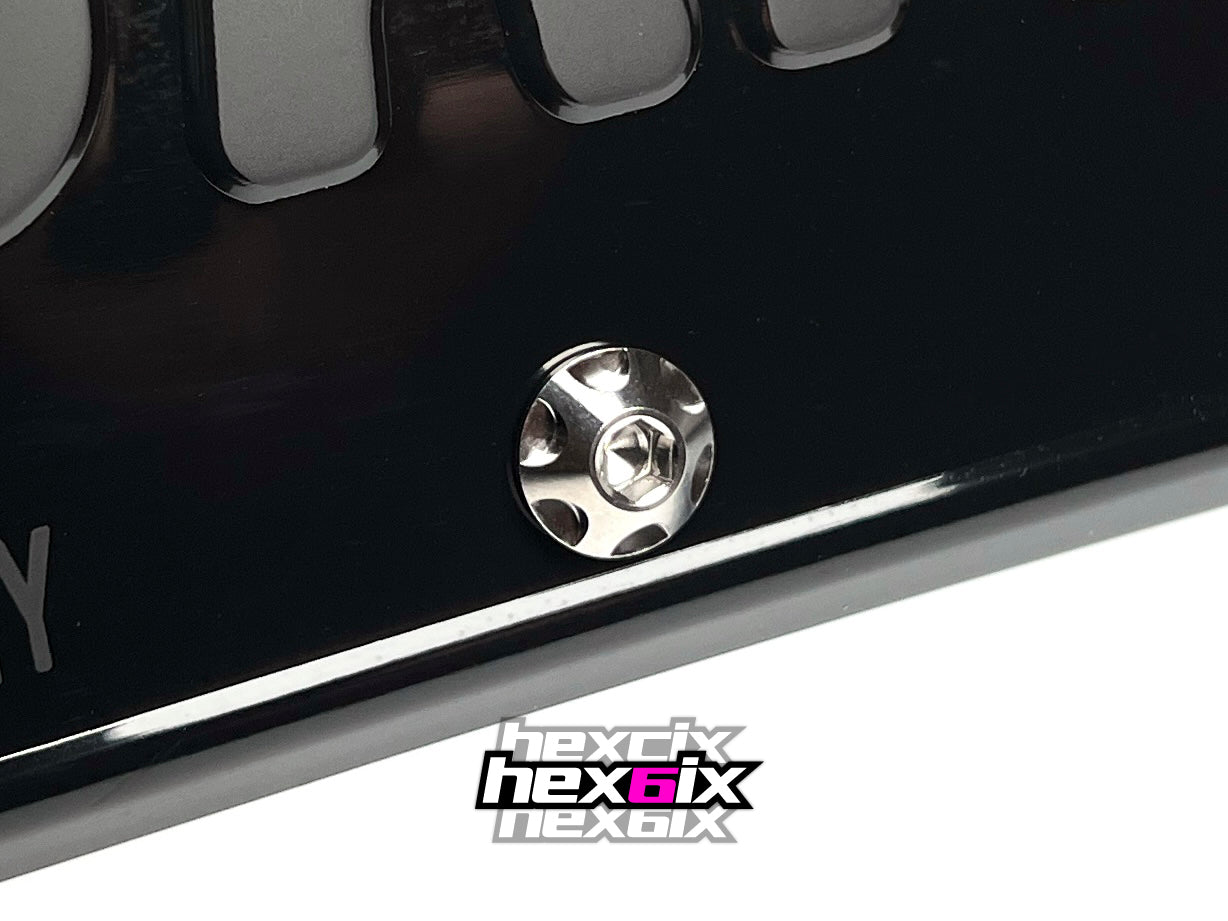 Sortafast Titanium Screws - Hexcix License Plate Bolts - 2pk