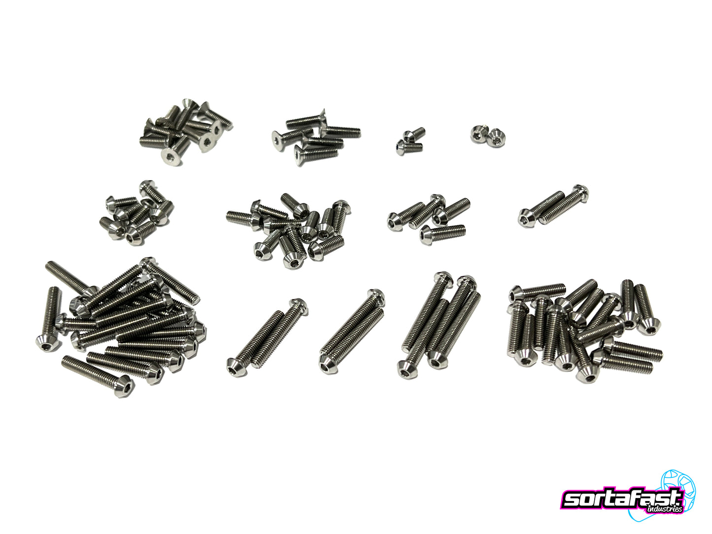 Sortafast Titanium Topside Screw Kit - Team Associated RC10B7 - Button Head