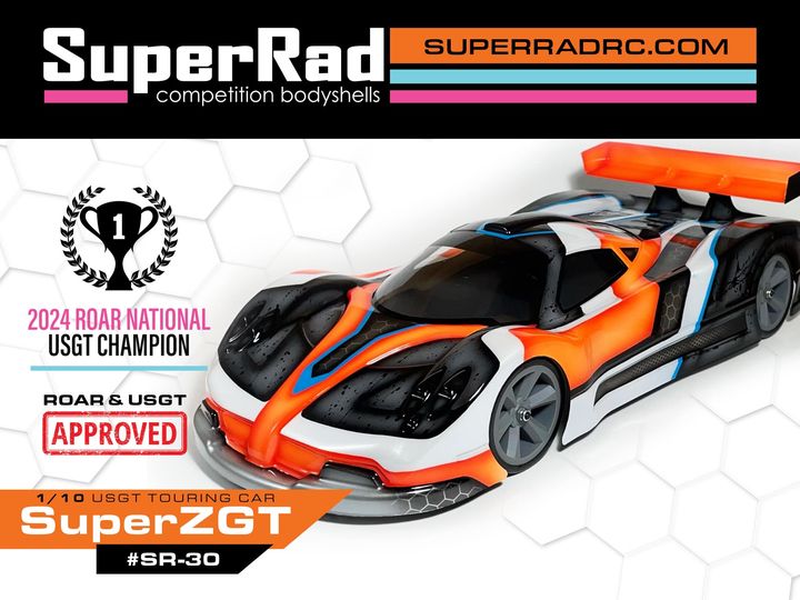 SuperRad SR-30 SuperZGT 1/10 USGT Touring Car body
