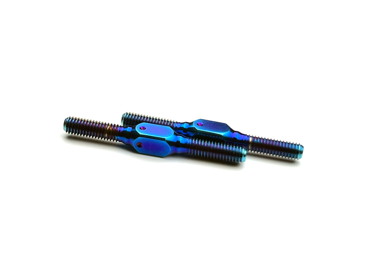 Sortafast titanium turnbuckles - Gr5 titanium - 3x30mm, burnt blue PVD finish - 2pcs