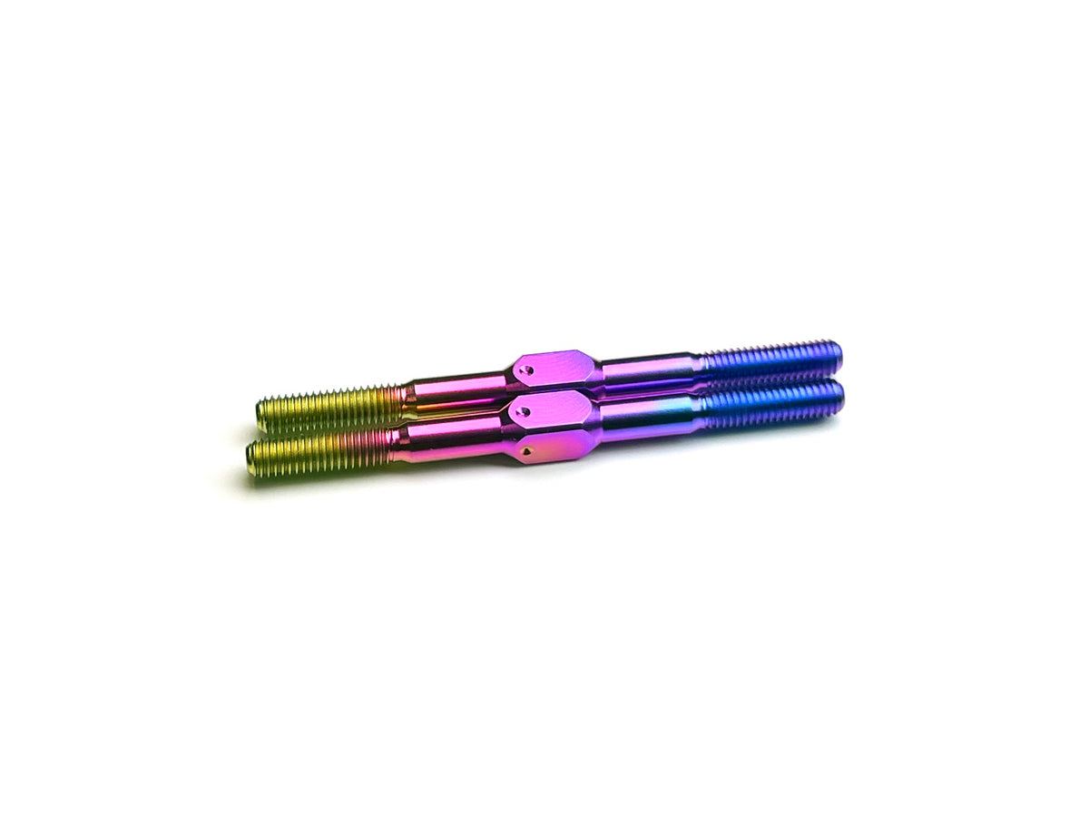 Sortafast GR5 titanium turnbuckles - M3 thread, Hyper Berry anodized finish - 2pcs