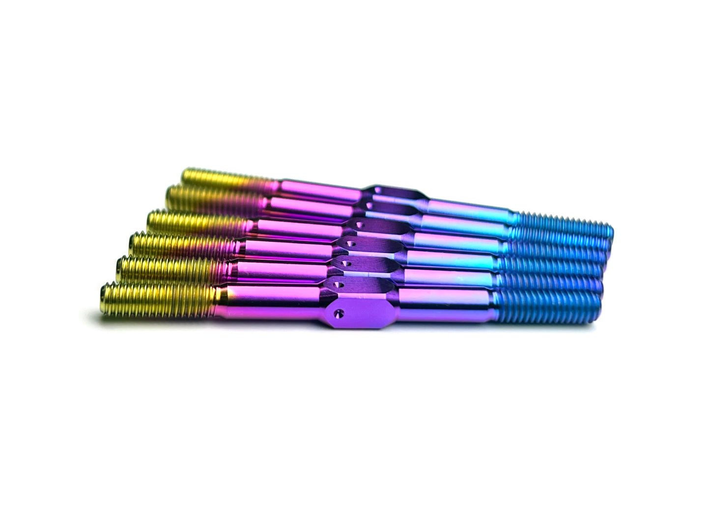 Sortafast titanium turnbuckle kit - 6pc set for the Team Associated RC10B7 and B7.1 Buggies - Hyper Berry multi-color finish