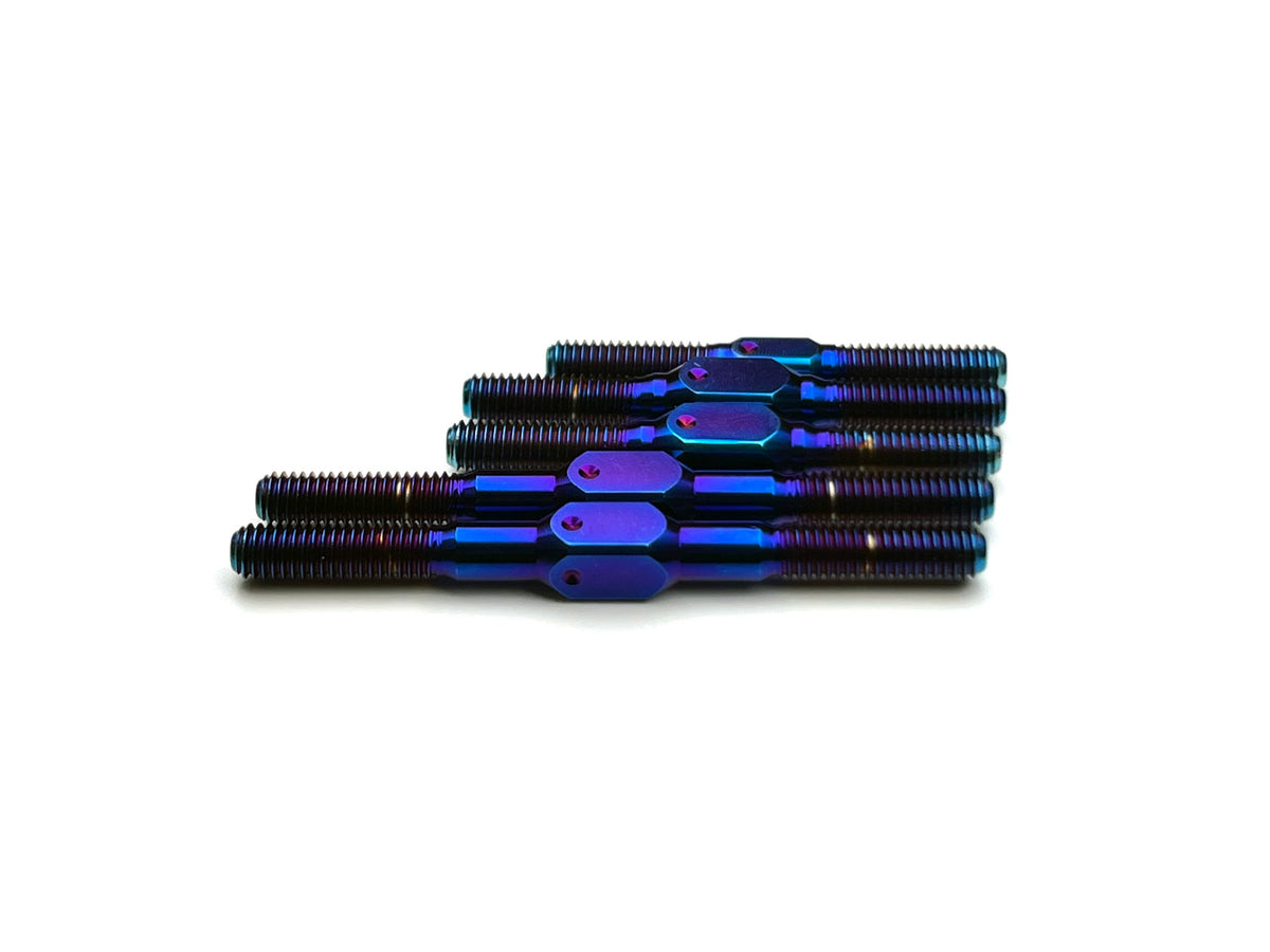 Sortafast titanium turnbuckle kit - Xray X4 - Burnt blue titanium