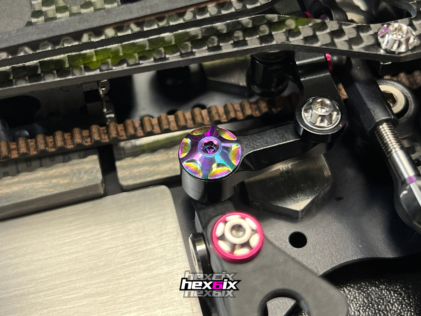 3x6 Titanium wing screw - oil slick