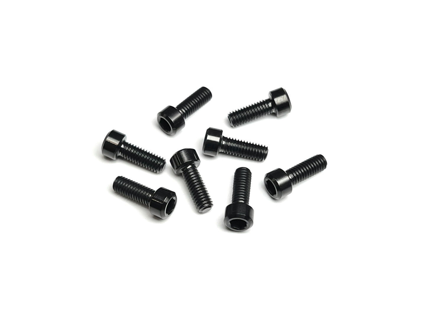Black coated titanium rear wheel screws - 8pcs