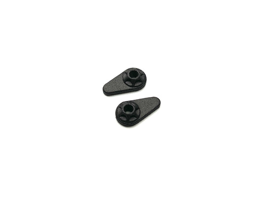 Sortafast nylon M3 wing nuts for mounting wings to RC touring car bodies - 2pc shown on a white background