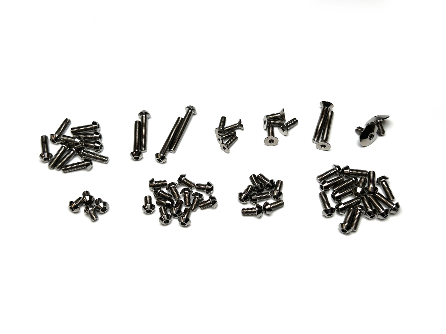 Sortafast Titanium Topside Screw Kit - XRAY X4 '25 - Button Head - Natural Finish