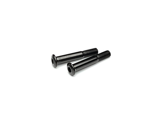 Stealth black titanium body stop screws (2pc) on white background