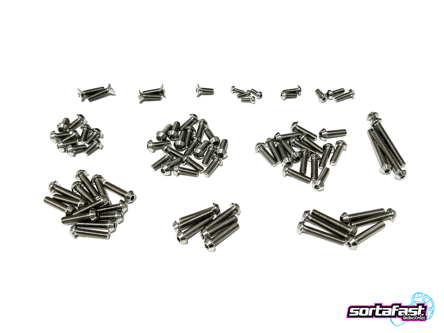 Sortafast Titanium Topside Screw Kit - Team Associated RC10B74.2 - Button Head