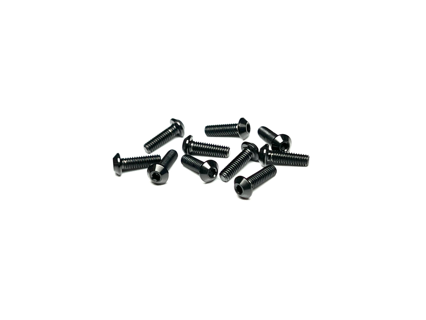Sortafast black titanium M2.5 button head screws - 10pk